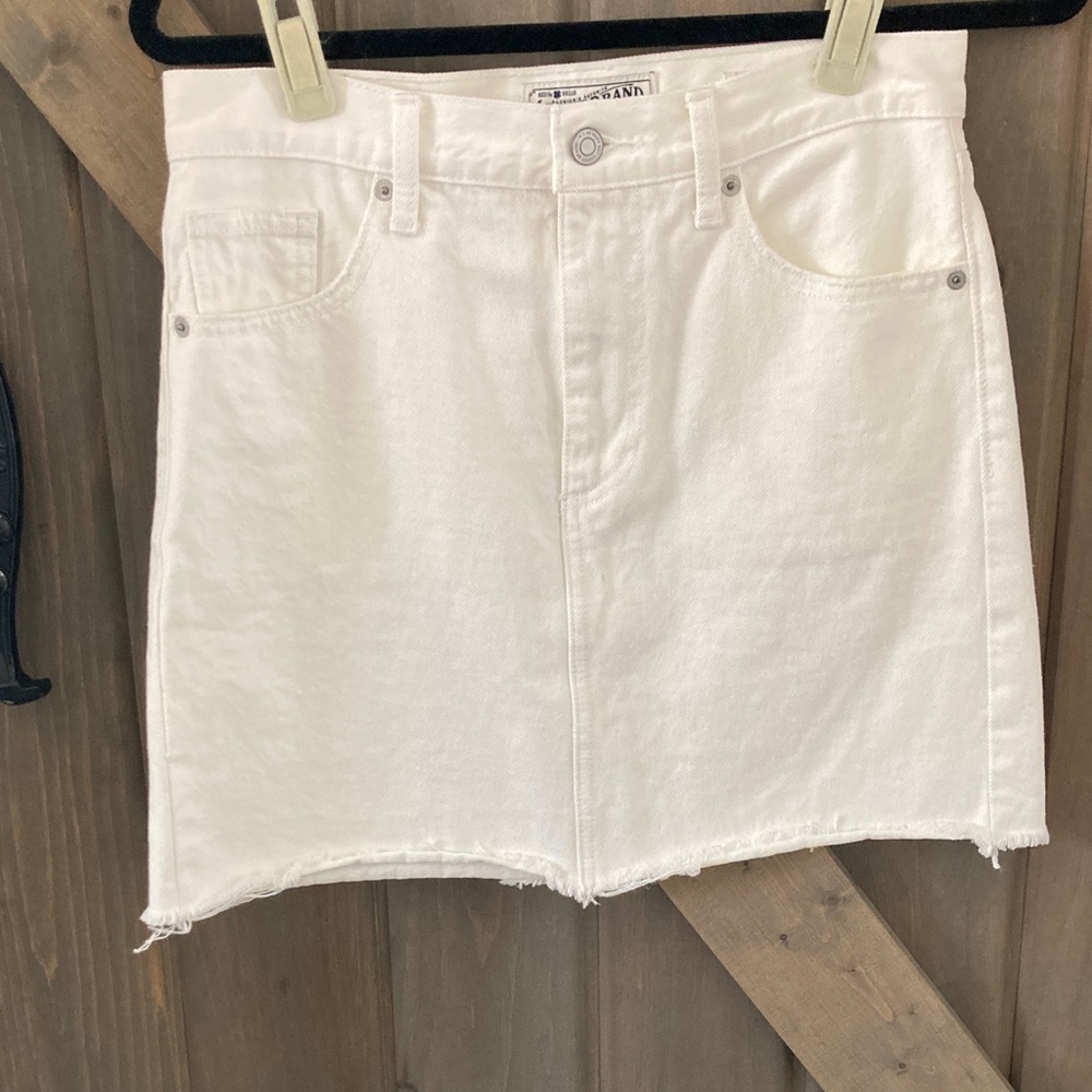 Lucky Brand White Denim Mini Skirt